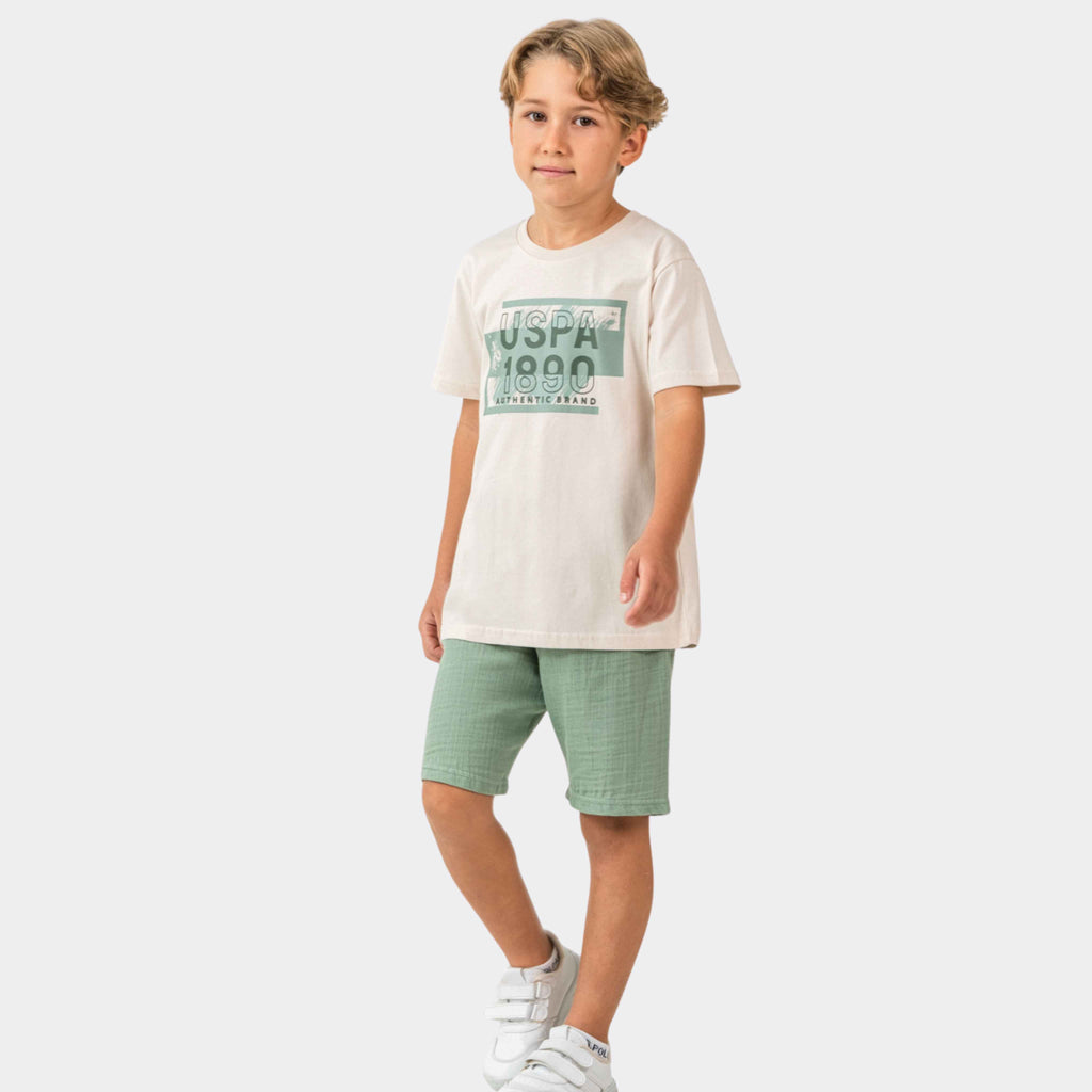 U.S. Polo Assn. | Mint Breeze Müslin Şortlu Erkek Çocuk Takım