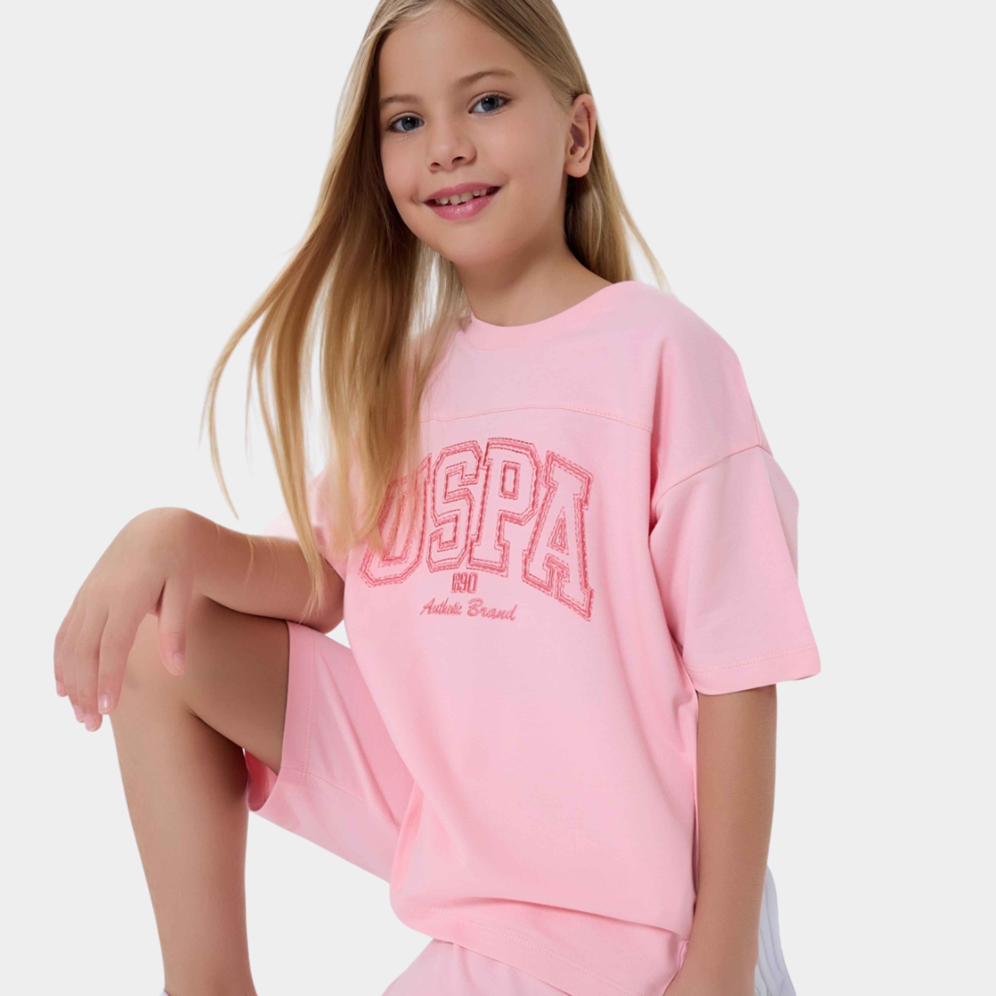 U.S. Polo Assn. | Pastel Series Oversize Kız Çocuk Şortlu Takım