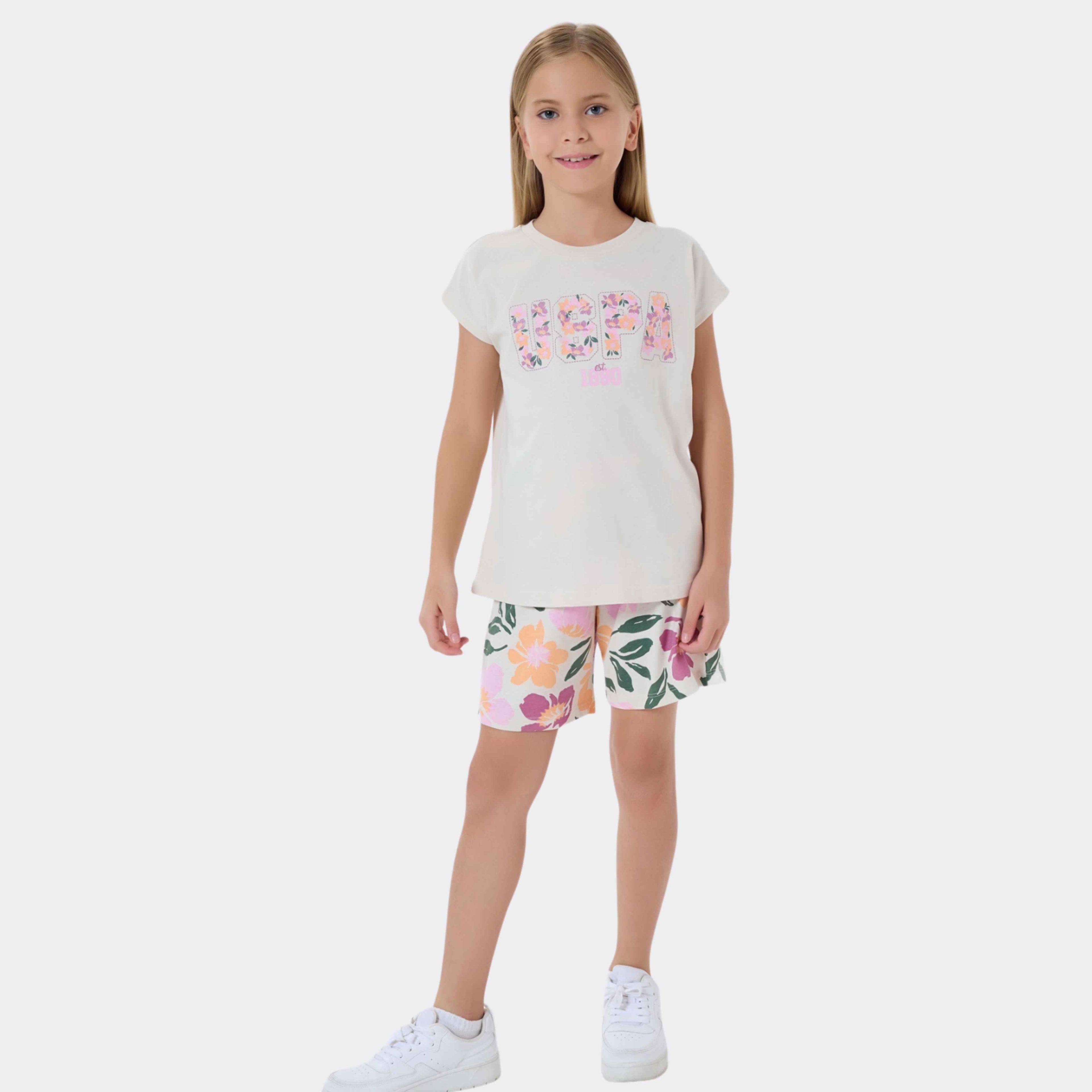 U.S. Polo Assn. | Floral Garden Kız Çocuk Şortlu Takım