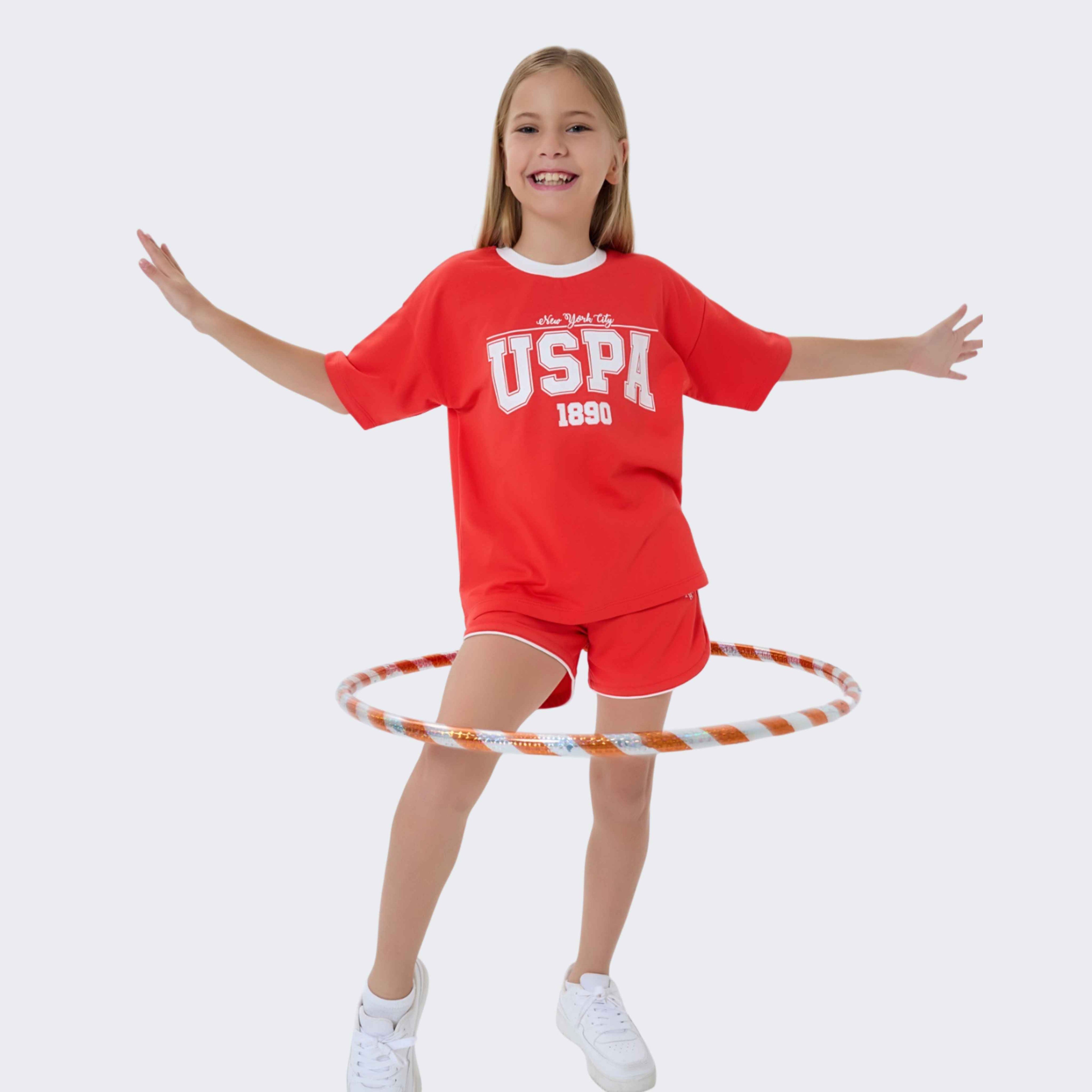 U.S. Polo Assn. | Retro Varsity Kız Çocuk Şortlu Takım