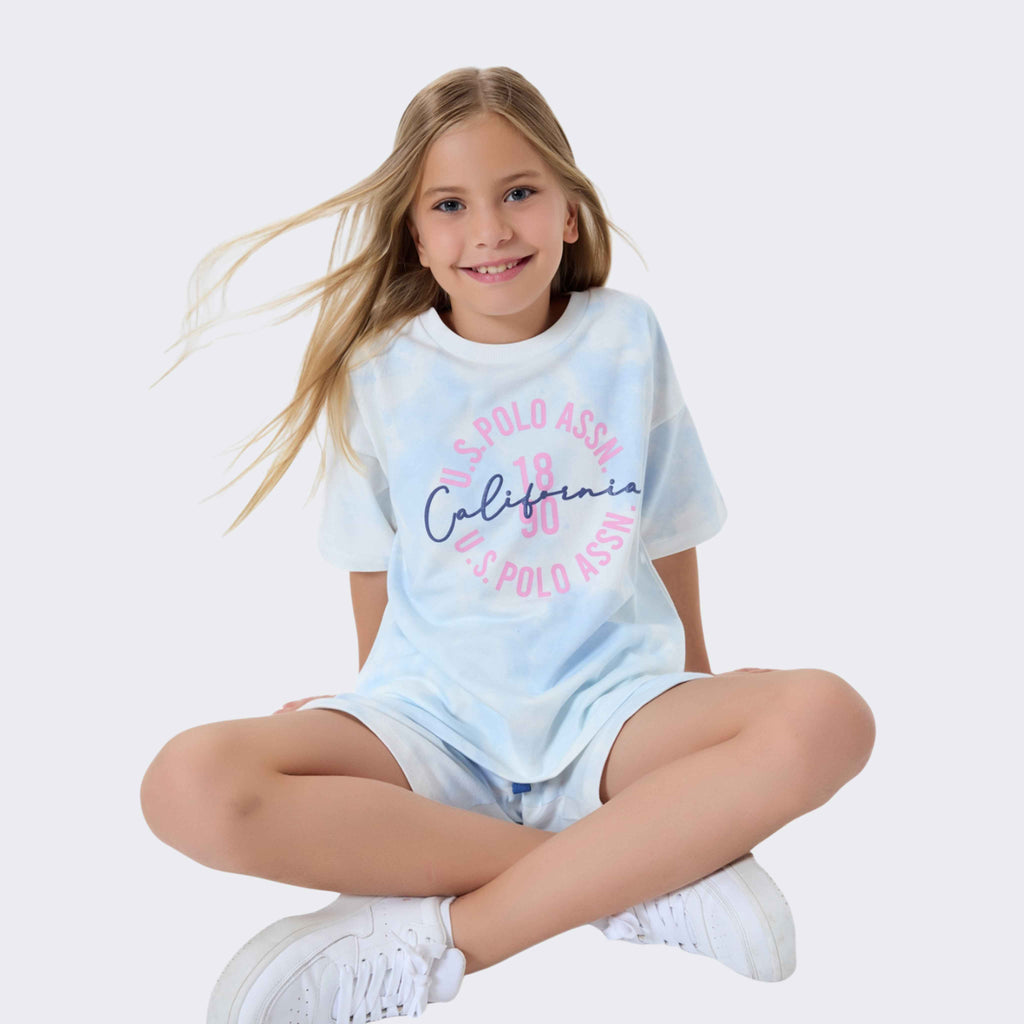 U.S. Polo Assn. | California Dreaming Batik Desenli Kız Çocuk Takım