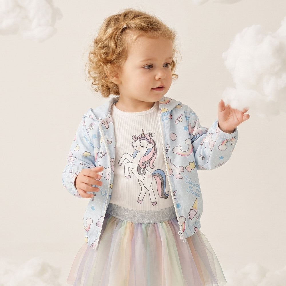 Gökkuşağı Serisi | 3’lü Unicorn Ceket ve Tütü Etek Takımı