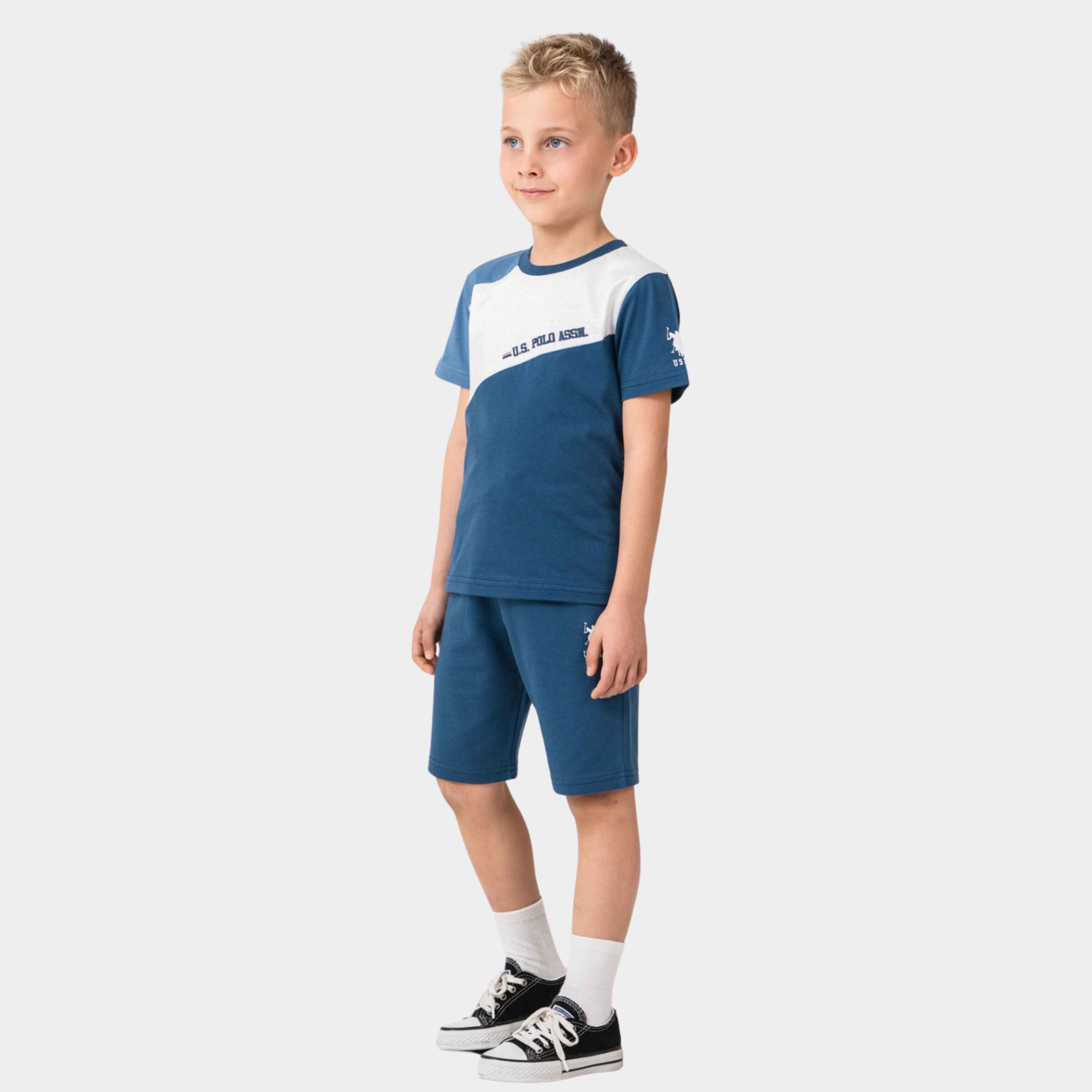 U.S. Polo Assn. | Signature Color-Block Erkek Çocuk Şortlu Takım