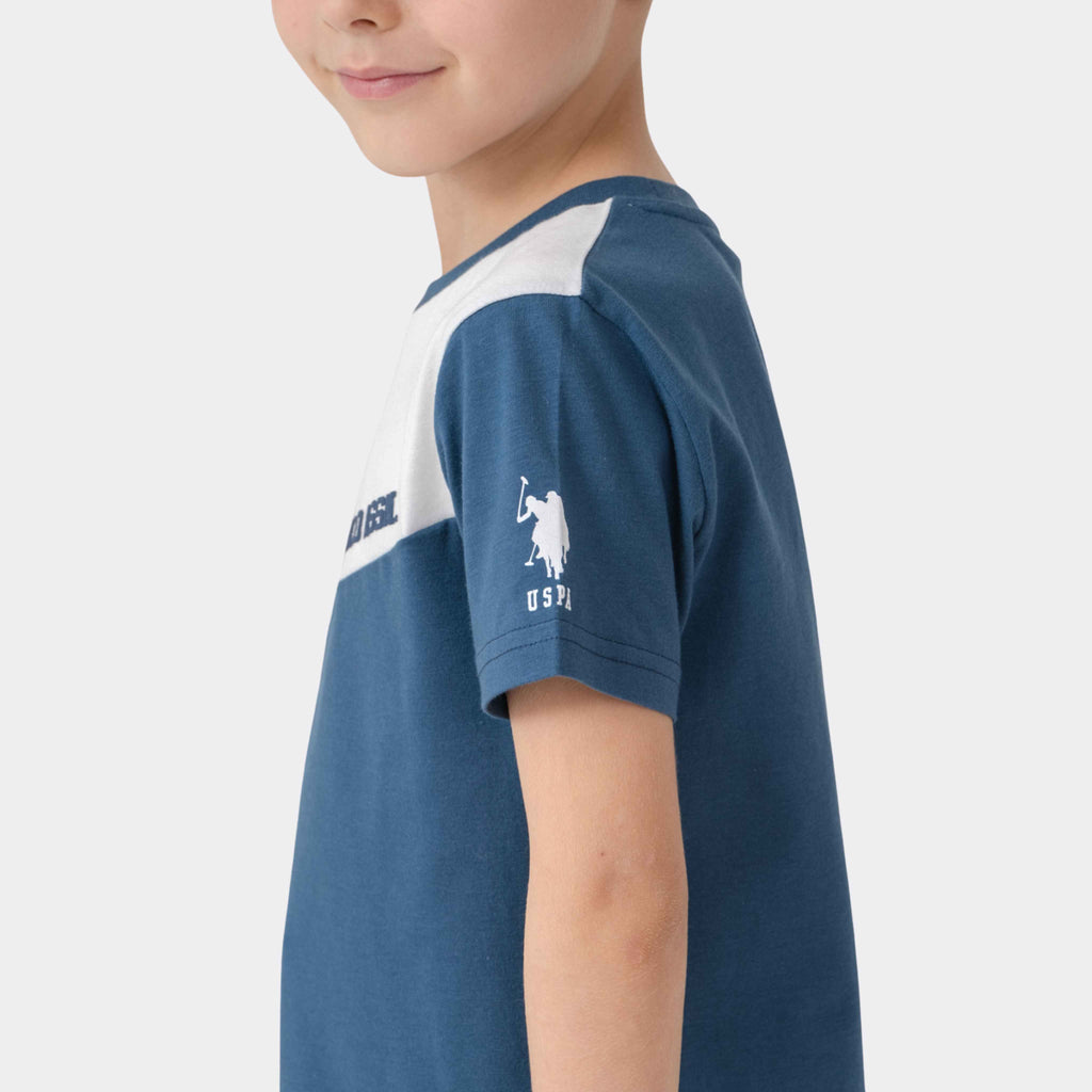 U.S. Polo Assn. | Signature Color-Block Erkek Çocuk Şortlu Takım