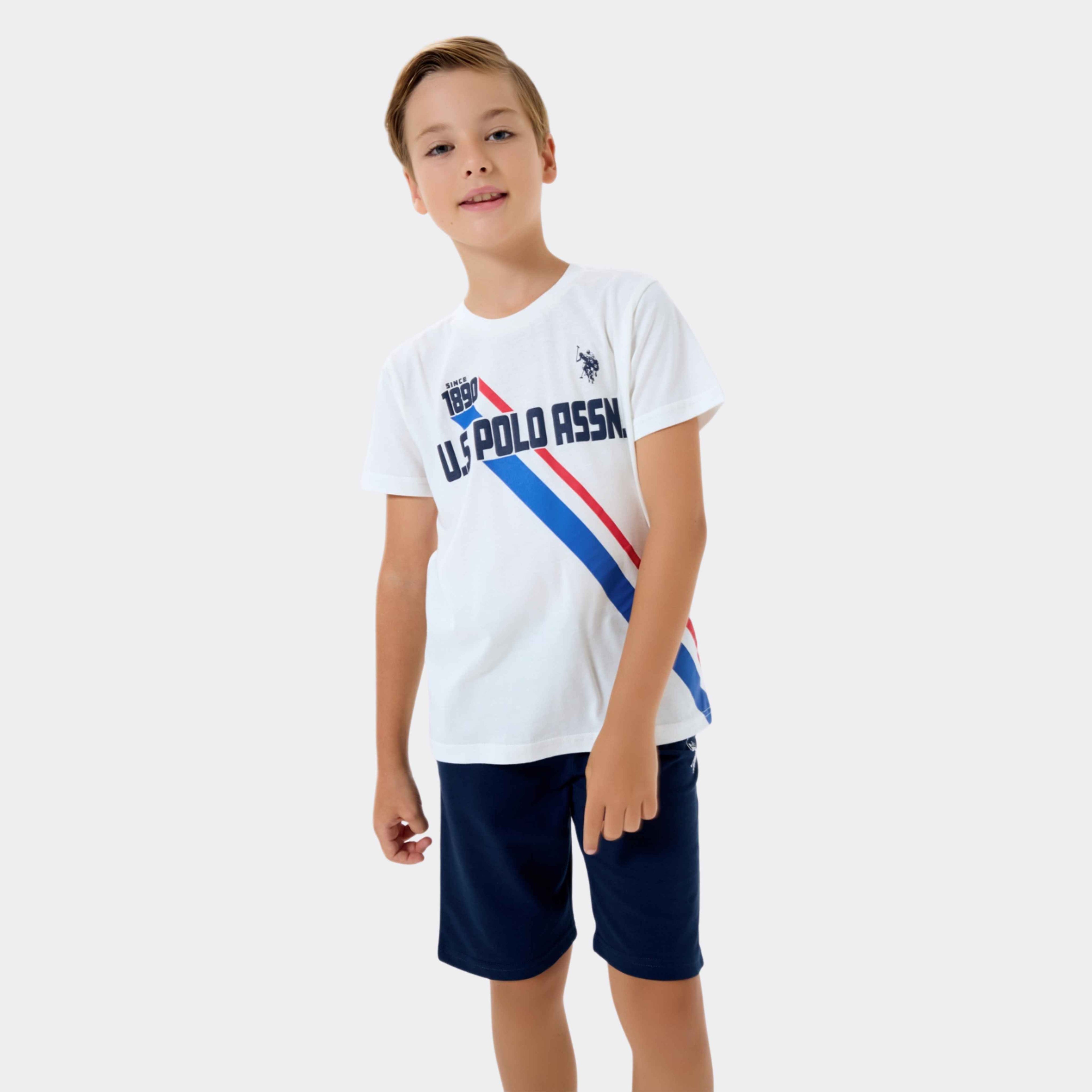 U.S. Polo Assn. | Dynamic Diagonal Erkek Çocuk Şortlu Takım