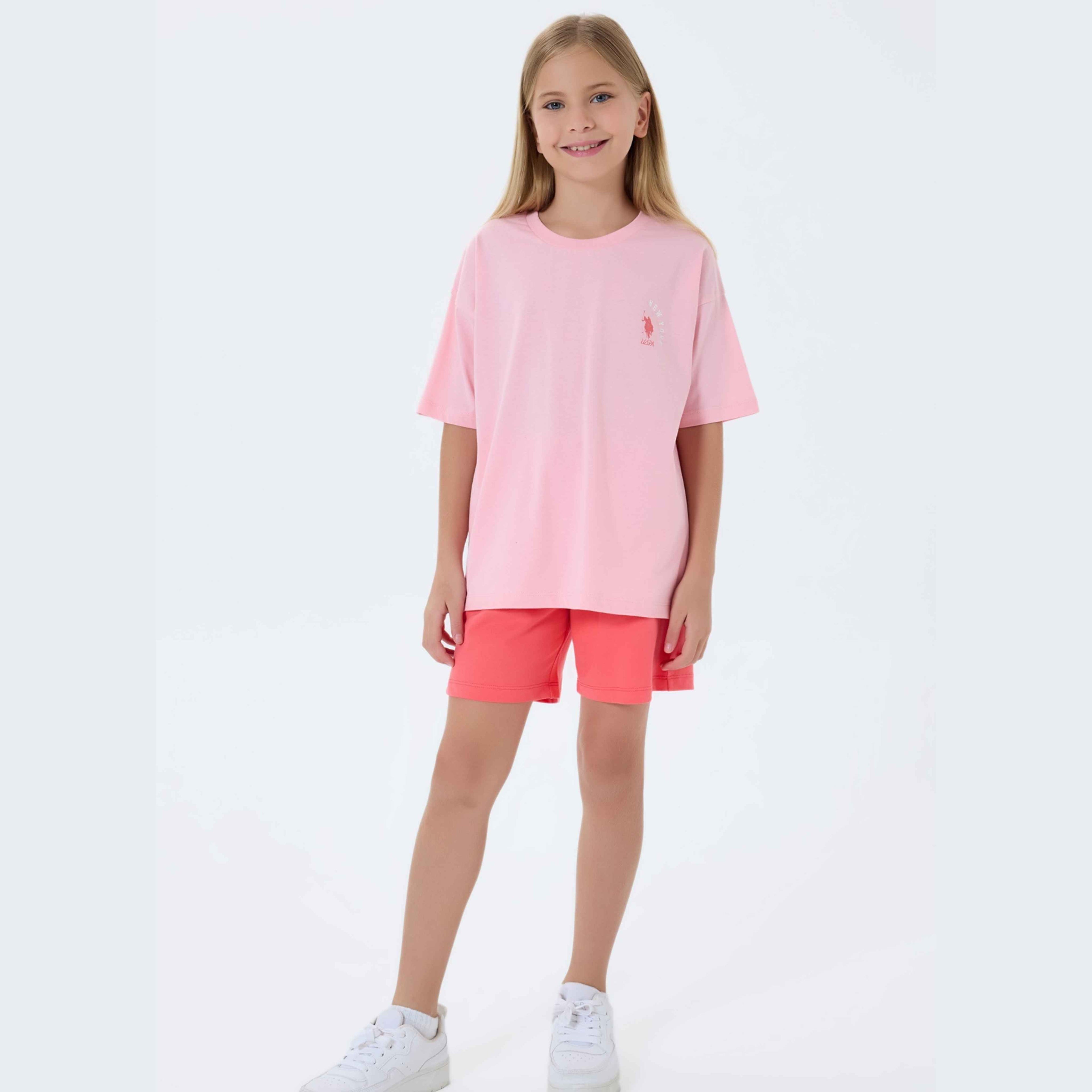 U.S. Polo Assn. | New York Spirit Logolu Kız Çocuk Şortlu Takım