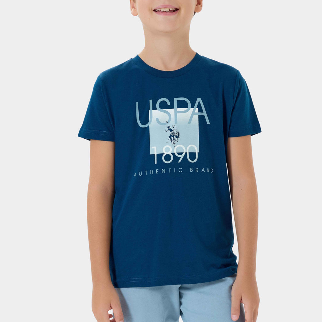 U.S. Polo Assn. | Azure Blue Authentic Erkek Çocuk Şortlu Takım