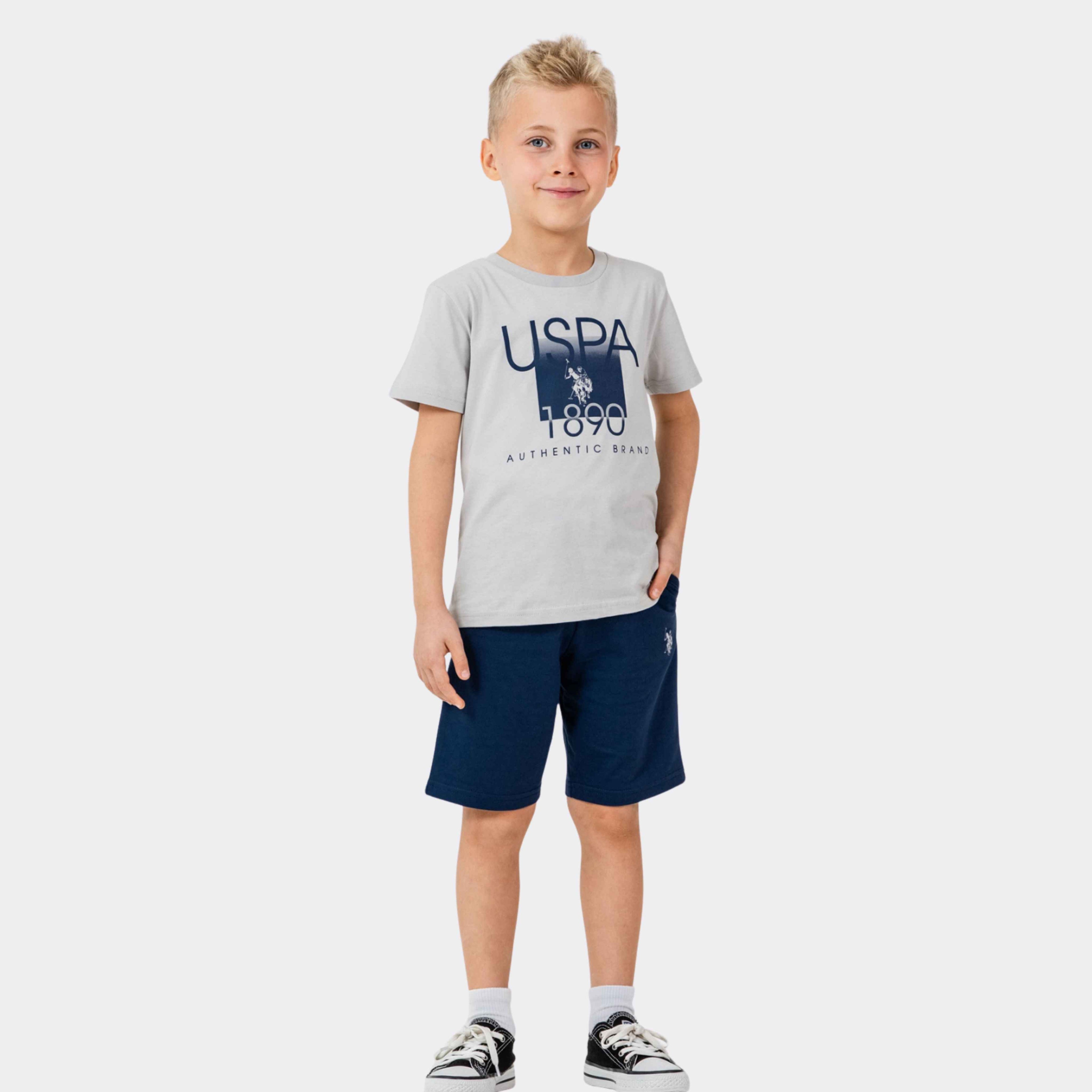 U.S. Polo Assn. | Azure Blue Authentic Erkek Çocuk Şortlu Takım