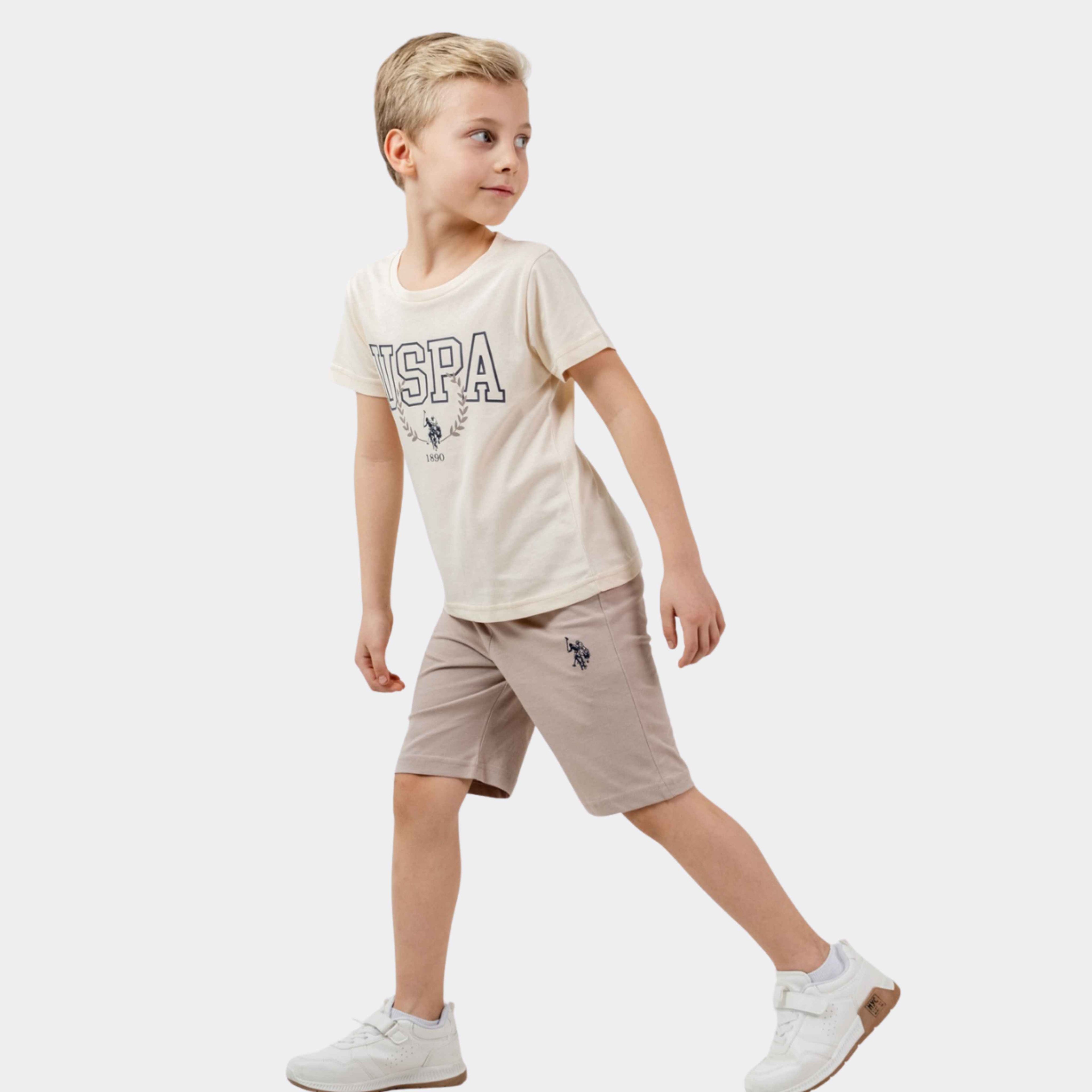 U.S. Polo Assn. | Misty Blue College Erkek Çocuk Şortlu Takım