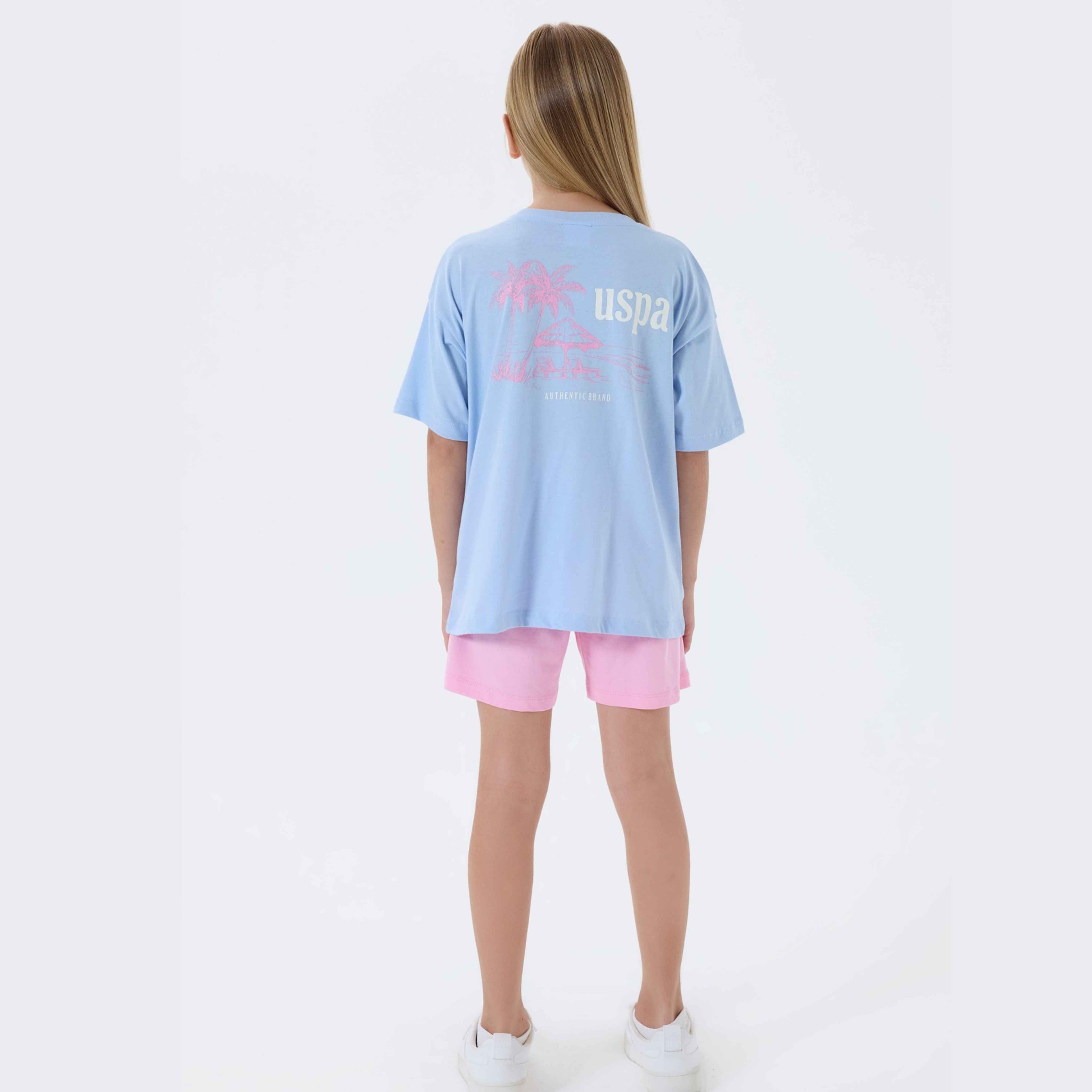 U.S. Polo Assn. | New York Spirit Logolu Kız Çocuk Şortlu Takım