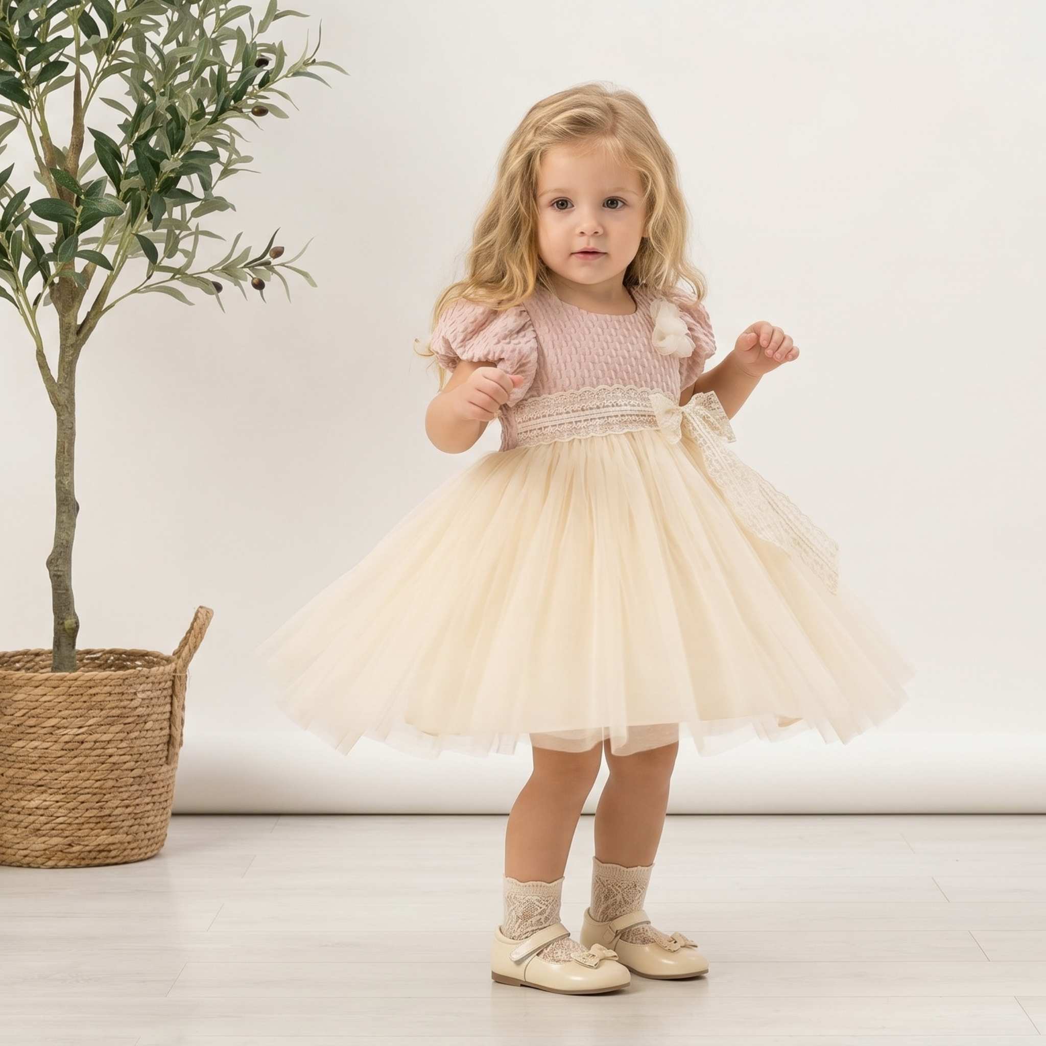 Cream Serisi | Vintage Dantelli Prenses Elbise